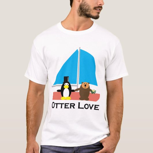 Otter-Liebe-Hochzeit T-Shirt (Vorderseite)