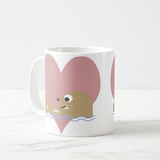 Otter-Liebe Kaffeetasse (Vorderseite Links)