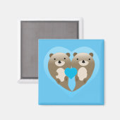 Otter-Liebe Magnet (Vorderseite/Rückseite)