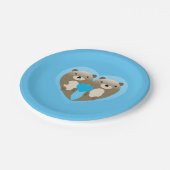 Otter-Liebe Pappteller (Schrägansicht)