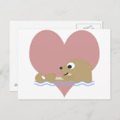 Otter-Liebe Postkarte (Vorne/Hinten)