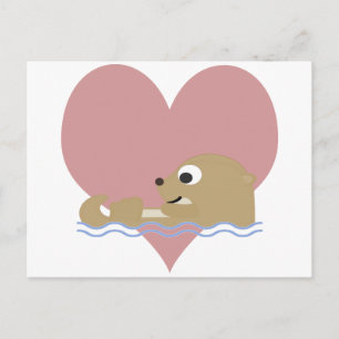 Otter-Liebe Postkarte