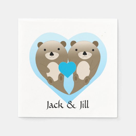 Otter-Liebe Serviette (Vorderseite)