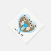 Otter-Liebe Serviette (Ecke)