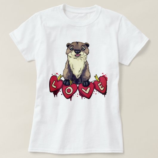 Otter Liebe T-Shirt (Design vorne)