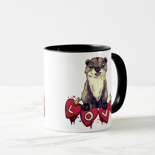 Otter Liebe Tasse (VorderseiteRechts)