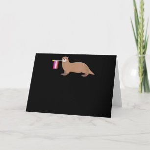 Otter Liebhaber   Otter Lesbenflagge Cute Regenbog Karte