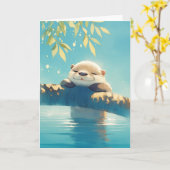 Otter Log Lounge Karte (Gelbe Blume)