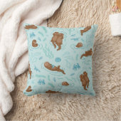 Otter love light Dekokissen (Decke)