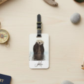Otter Lover Monogram Personalisiert Gepäckanhänger