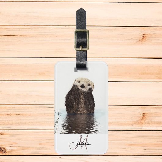 Otter Lover Monogram Personalisiert Gepäckanhänger