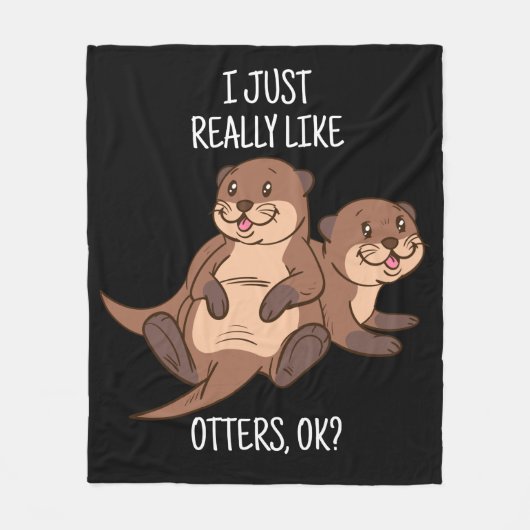Otter Lover Women Sea Otter Geschenk für Männer Ot Fleecedecke (Vorderseite)