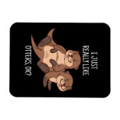 Otter Lover Women Sea Otter Gift for Men Otter Magnet (Horizontal)