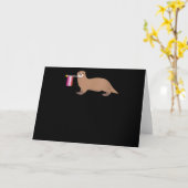 Otter Lovers | Niedlicher Regenbogen unter Lesben Karte (Gelbe Blume)