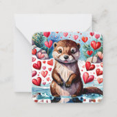 'otter'-ly Niedlich Kids-Klasse Valentine Note Car Mitteilungskarte (Vorderseite)