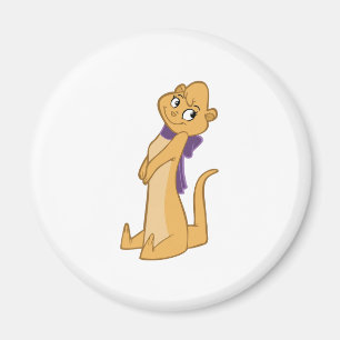 Otter-Mädchen-Sitzen Magnet