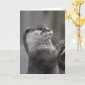 Otter Mastermind Grußkarte Karte (Gelbe Blume)