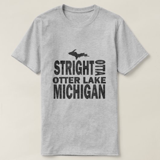 Otter-Michigansee-lustiges graues grundlegendes T-Shirt (Design vorne)