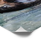 Otter mit Baby auf dem Wasser Poster (Ecke)