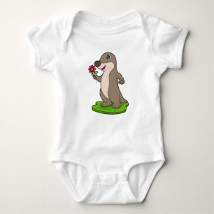 Otter mit Blume Baby Strampler