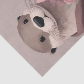 Otter mit Blume entcoupage Seidenpapier (Ausschnitt)