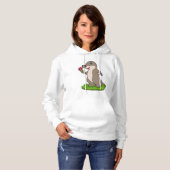 Otter mit Blume Hoodie (Vorne ganz)