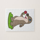 Otter mit Blume Puzzle (Horizontal)