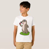 Otter mit Blume T-Shirt (Vorne ganz)