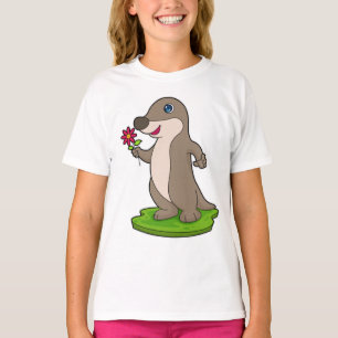 Otter mit Blume T-Shirt