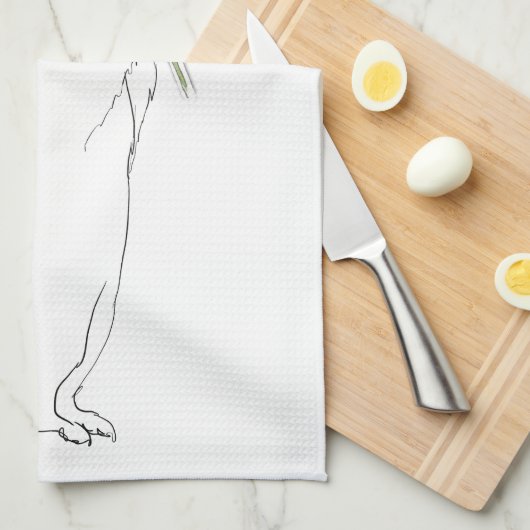 Otter mit Blumen Geschirrtuch (Viertel Falte)