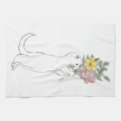 Otter mit Blumen Geschirrtuch (Horizontal)