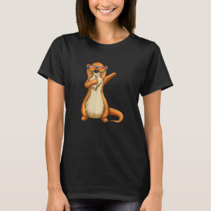 Otter mit Sonnenbrille Dabbing Kinder tanzen T-Shirt