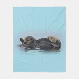 Otter Mutter-Meer und ihr Baby, Fleece-Decke Fleecedecke