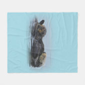 Otter Mutter-Meer und ihr Baby, Fleece-Decke Fleecedecke (Vorderseite (Horizontal))