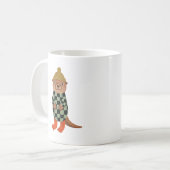 Otter-Mütze Schwarz-Weiß-Tasse Kaffeetasse (Vorderseite Links)