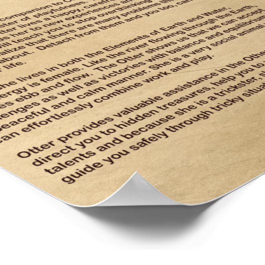 OTTER MYTHOLOGY POSTER (Ecke)