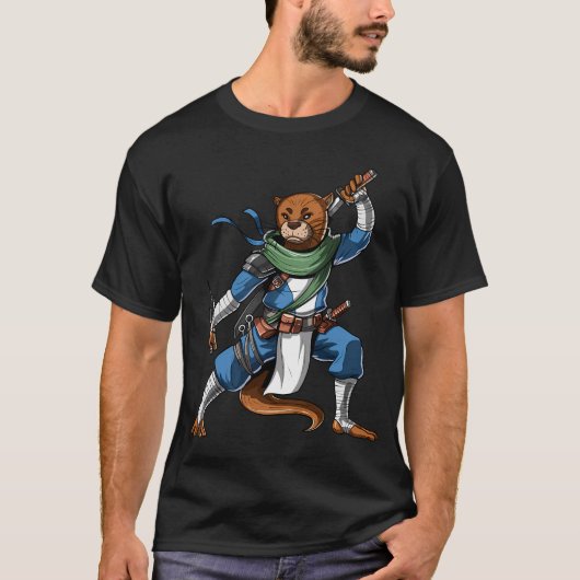 Otter Ninja Samurai T-Shirt (Vorderseite)