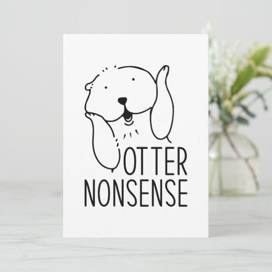 Otter Nonsense Dankeskarte (Stehend Vorderseite)