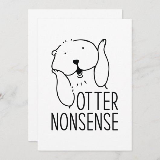 Otter Nonsense Dankeskarte (Vorne/Hinten)