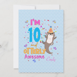 Otter Otterly Phantastisch Birthday Girl Einladung