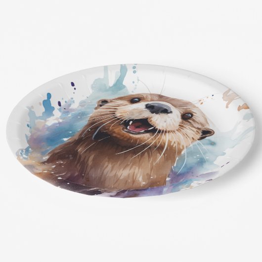 Otter Pappteller (Schrägansicht)