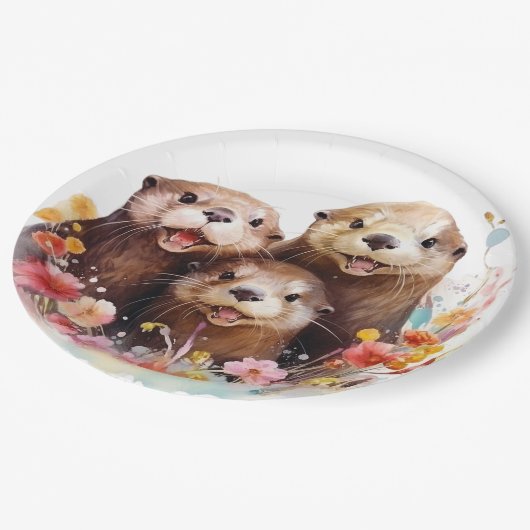 Otter Pappteller (Schrägansicht)