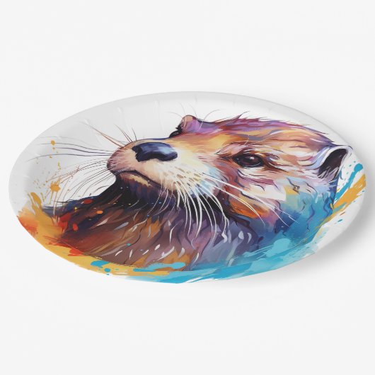 Otter Pappteller (Schrägansicht)