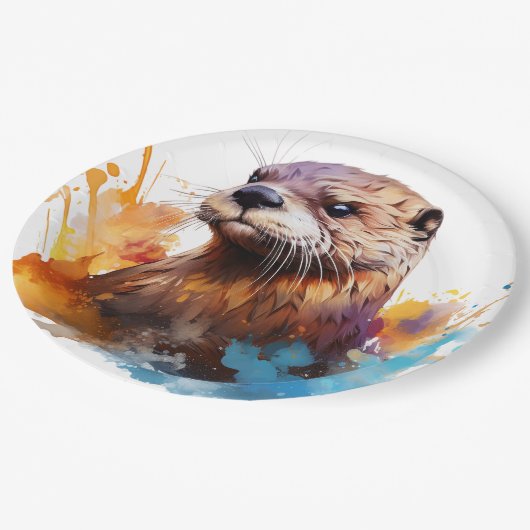 Otter Pappteller (Schrägansicht)