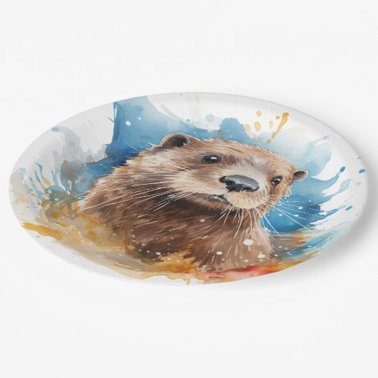 Otter Pappteller (Schrägansicht)