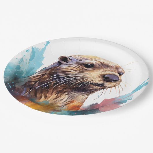 Otter Pappteller (Schrägansicht)