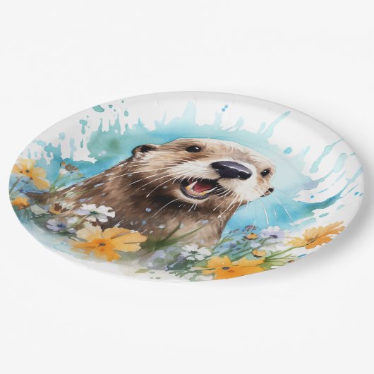 Otter Pappteller (Schrägansicht)