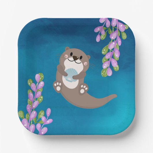 Otter-Party-Papierplatte Pappteller (Vorderseite)