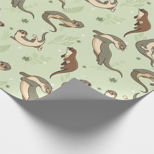 Otter Pattern Geschenkpapier (Ecke)