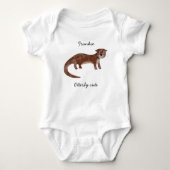 Otter Personalisiert, Niedlich Baby Strampler (Vorderseite)